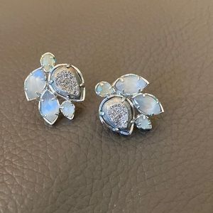 Kendra Scott grey & druzy earrings